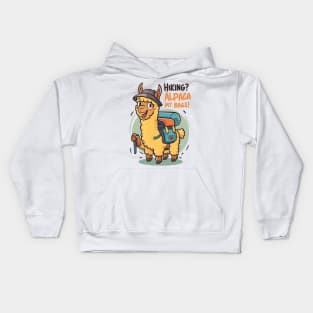 Hiking? Alpaca My Bags! Funny Hiking and Camping Kids Hoodie